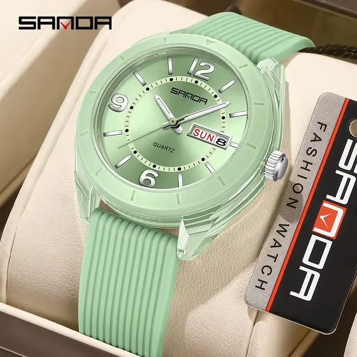 SANDA nouvelle montre à Quartz pour femmes étanche Auto Date semaine élégant luxe dames