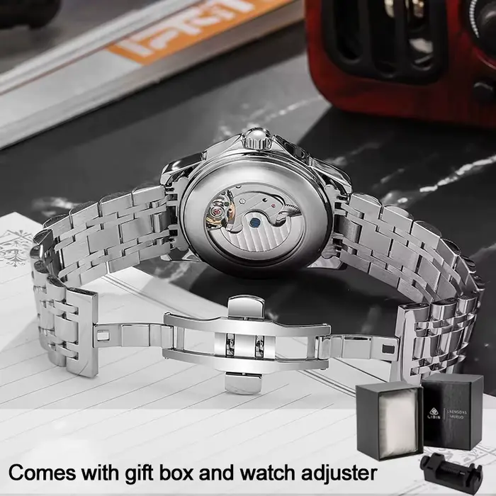 Montre squelette steampunk pour homme