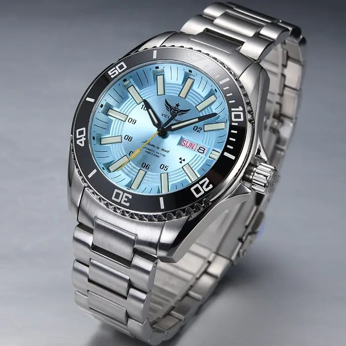 YELANG – montre militaire pour homme, accessoire de Sport, de plongée, de luxe, automatique, mécanique, saphir lumineux, étanche à 300M, 44MM