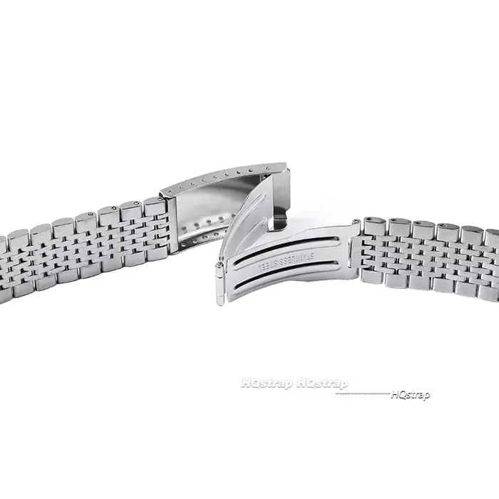 Bracelet de montre en acier inoxydable à extrémité plate incurvée de 18mm 20mm 22mm