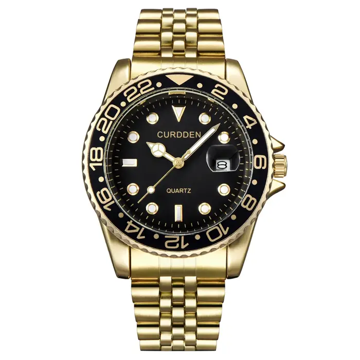 Femmes grande marque véritable CURDDEN 6582 montres dame décontracté entièrement en acier inoxydable