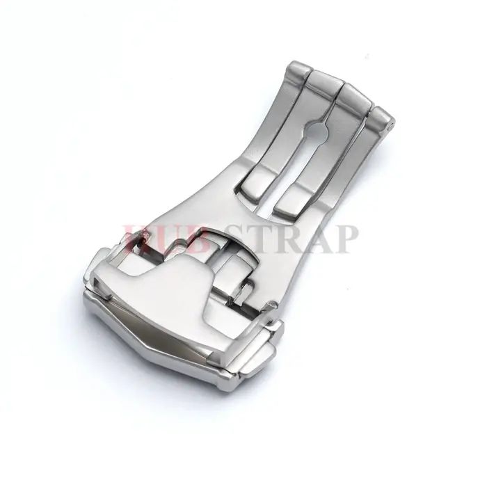 Boucle déployante papillon Omega 18mm 20mm en acier inoxydable 304L brossé