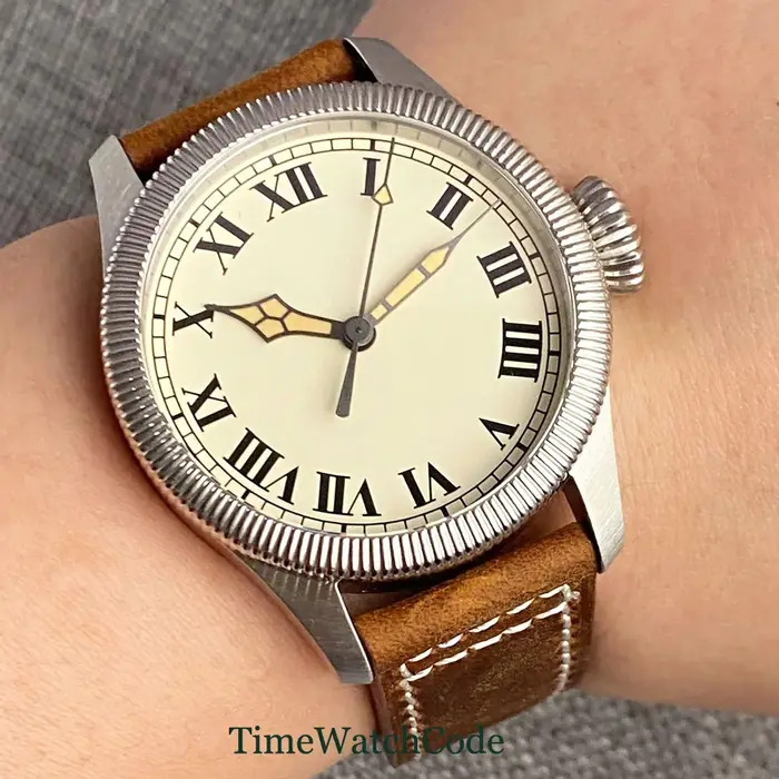 Montre automatique vintage de plongée Tandorio pour hommes, étanche 20 BAR, mouvement japonais NH35A PT5000, chiffres romains, verre saphir, 39 mm