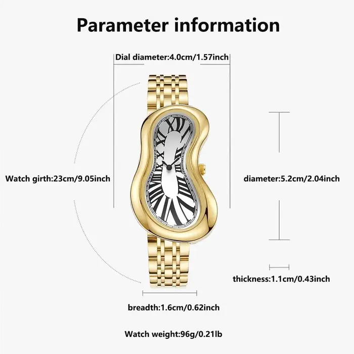 Nouveau Alien Crash fondu montre torsadée pour hommes et femmes Y2K montres de luxe en acier Starp étanche