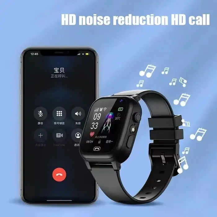 Montre connectée GPS pour enfants Lenovo 2026 avec fonction SOS, suivi de localisation, carte SIM, appel, caméra, étanche, cadeau pour iOS et Android
