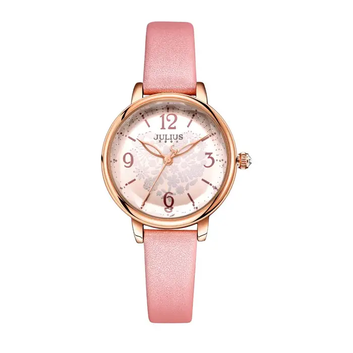Montre en cuir véritable Julius Lady pour femme