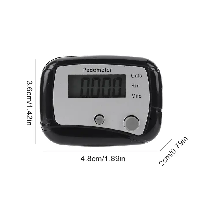 Podomètre Numérique Portable avec réinitialisation pour Homme et Femme, Idéal pour la Marche, la Cou