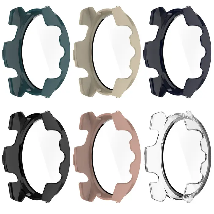Boîtier de montre housse de protection pour Garmin Forerunner 255 265 255S 265S cadre PC dur verre couverture complète coque accessoires
