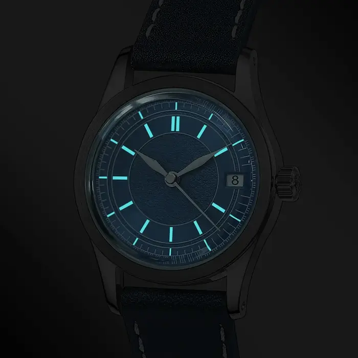 BODERRY hommes montre automatique 38MM pilote mécanique montre-bracelet 10Bar étanche saphir miroir BGW-9 lumineux Hangzhou7208
