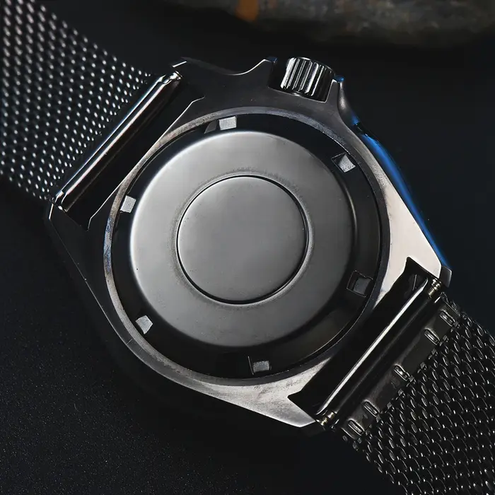 PARNSRPE rose plongeur montre automatique hommes montre japon NH35 mouvement noir montre mécanique verre saphir indicateur de Date