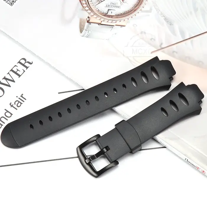 Bracelet de montre en caoutchouc pour Suunto Observer X6 HRM DEC19 P45