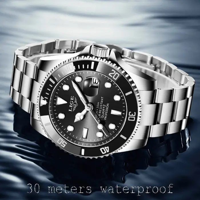 LIGE Montre pour hommes Top marque de luxe mode