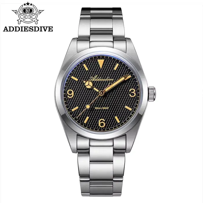ADDIESDIVE 2025 nouvelle montre pour hommes en acier inoxydable 316L 10Bar plongée lumineuse AD2096
