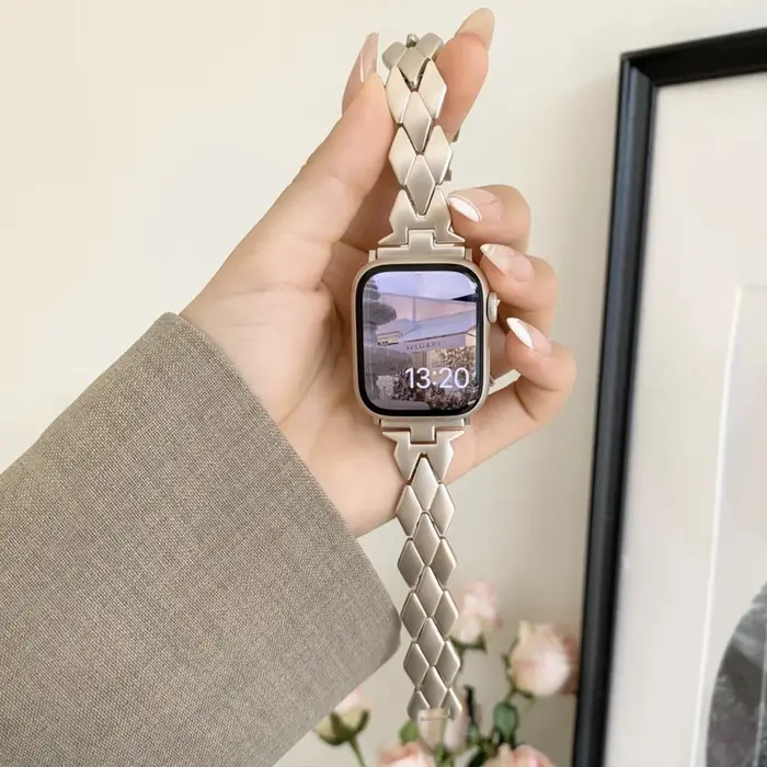 Bracelet Starlight de luxe en acier inoxydable, pour Apple Watch Ultra 3 49mm, iWatch 11 10 9 8 7 6