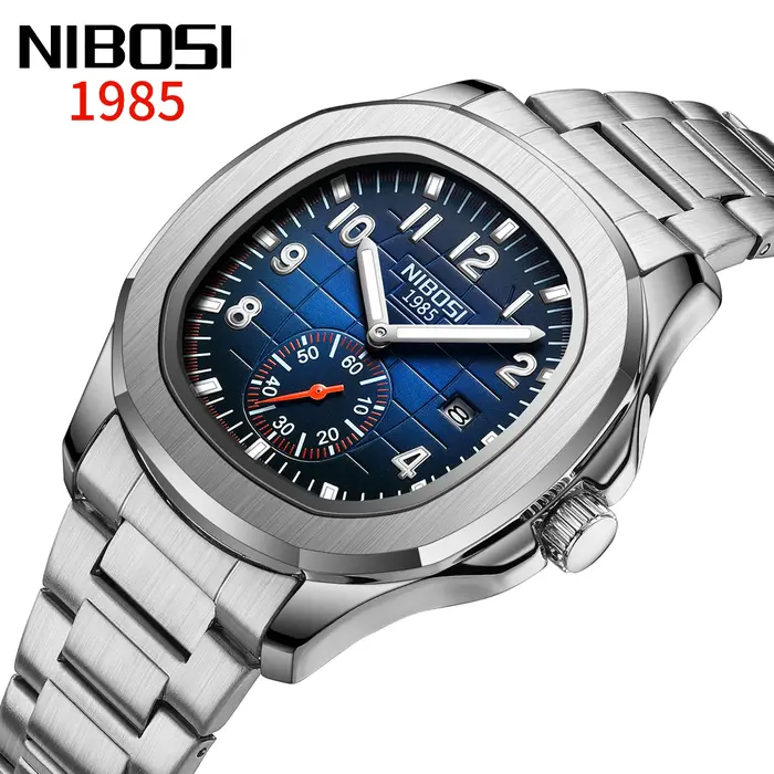NIBOSI 2025 Nouvelles montres pour homme en acier inoxydable
