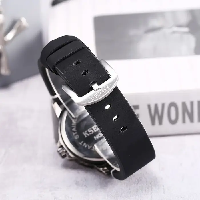 Cool hommes montre crâne visage conception mode acier bracelet en cuir rétro