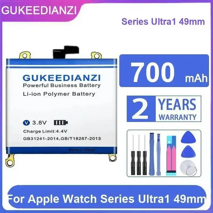 Batterie Ultra GPS 300-700 mAh pour Apple Watch Series 41MM 44MM 45MM SE SE2 1 2 3 4 5 6 7 8 9 40MM LTE 38MM 42MM