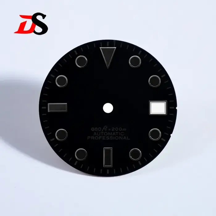 Cadran noir mat de 28, 5 mm pour mouvement NH34 GMT
