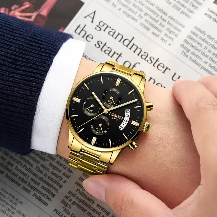 NIBOSI Relogio Masculino luxe hommes montres haut de gamme
