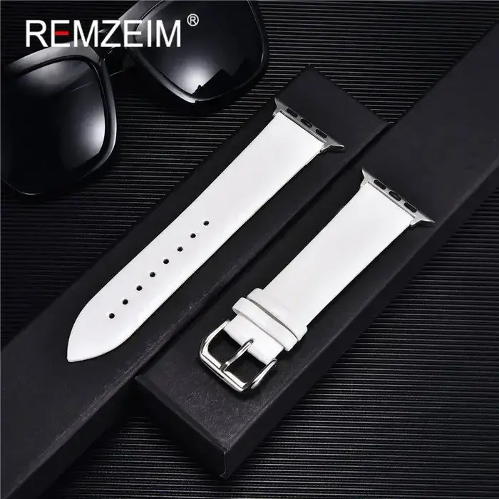 Bracelet en cuir véritable pour Apple Watch 8 7 6 SE 5 4 3 2 38mm 40mm 41mm