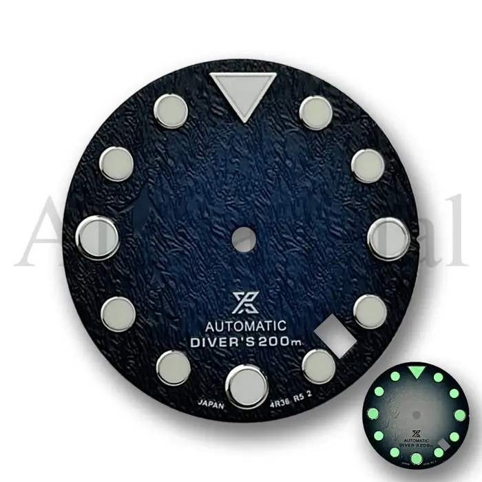 Boîtier lumineux 28.5mm, pièces Mod, cadran de montre stérile pour Seiko Prospex Sea NH35/36/4R, mou