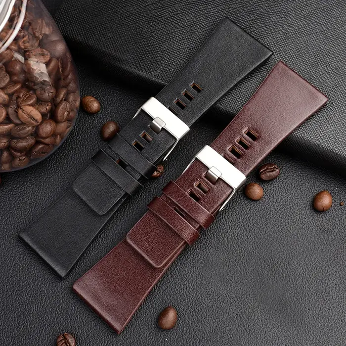 Bracelet de montre en cuir pour hommes, pour Diesel DZ7396 DZ1206 DZ1399 DZ1405, 22-32mm, Bracelet de montre de remplacement, grande taille
