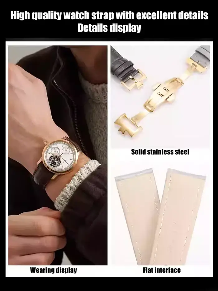 Bracelet de montre en cuir de remplacement pour Vacheron Constantin