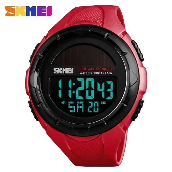SKMEI 1405 Sport numérique hommes montres solaire pour l'alimentation alarme environnementale mâle horloge reloj hombre