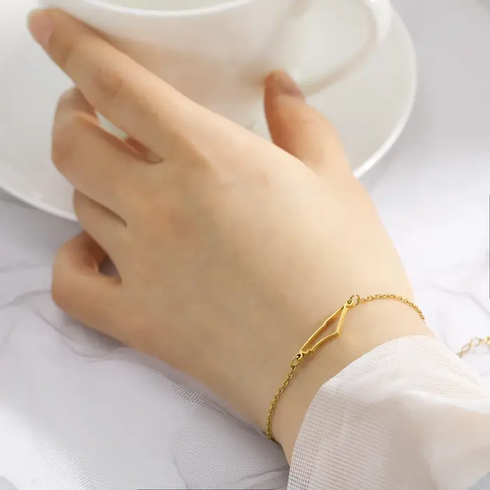 Cazador Palestine Israël Carte Main Bracelets pour Femme Couleur Or Pays Carte Bracelet Cadeau Bijoux En Acier Inoxydable En Gros Nouveau