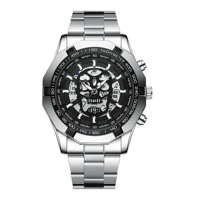 Montre-bracelet en acier inoxydable pour homme