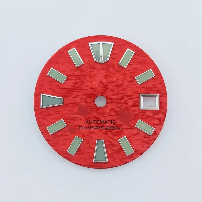 Cadran de montre Manbushijie 29 mm noir, bleu, vert, blanc, cadran vert luminescent, compatible avec