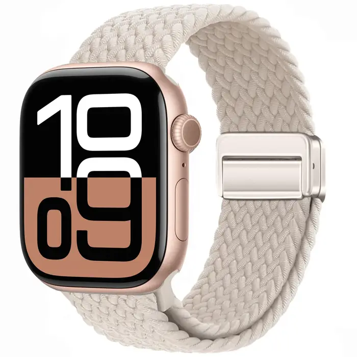 Bracelet tressé pour Bracelet de montre Apple 44mm 40mm 45mm 46mm 49mm 41mm 38 Bracelet en Nylon mag