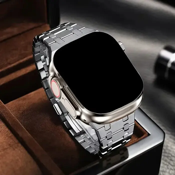 Bracelet en acier inoxydable pour Bracelet de montre Apple Ultra 2 49mm 46mm 45 44mm 41 40 44 38mm Bracelet en métal de luxe IWatch 10 9 8 7 6 SE 5