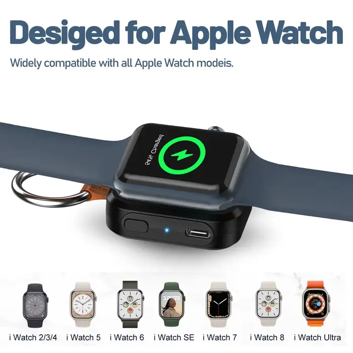 Chargeur sans fil portable pour Apple Watch Series 2 3 4 5 6 7 SE 8 9 10 Ultra/Ultra 2