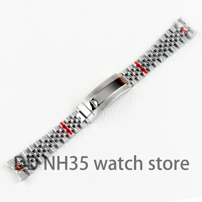 Bracelet jubilé de 20MM de largeur, en acier inoxydable massif 316L, fermoir coulissant, pour dateju