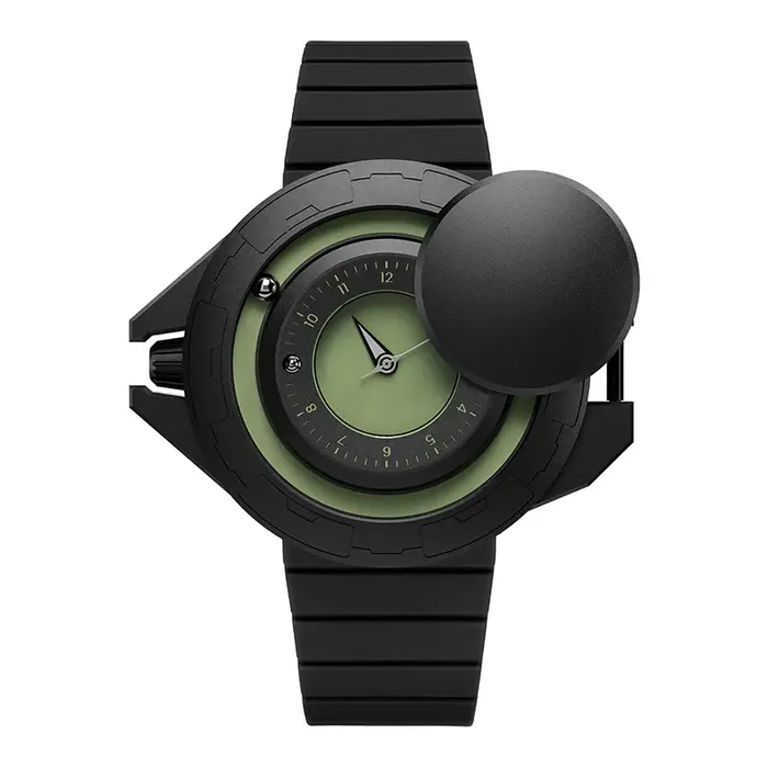 Série Gravity - Airship 360 °   Montre à quartz pour homme Rotating Gorman Watch DG0133, boîtier cré