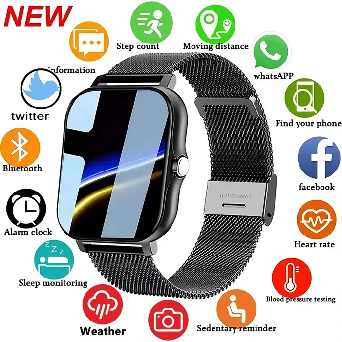 LAXASFIT 2025 nouvelle montre intelligente pour hommes femmes cadeau plein écran tactile sport Fitness