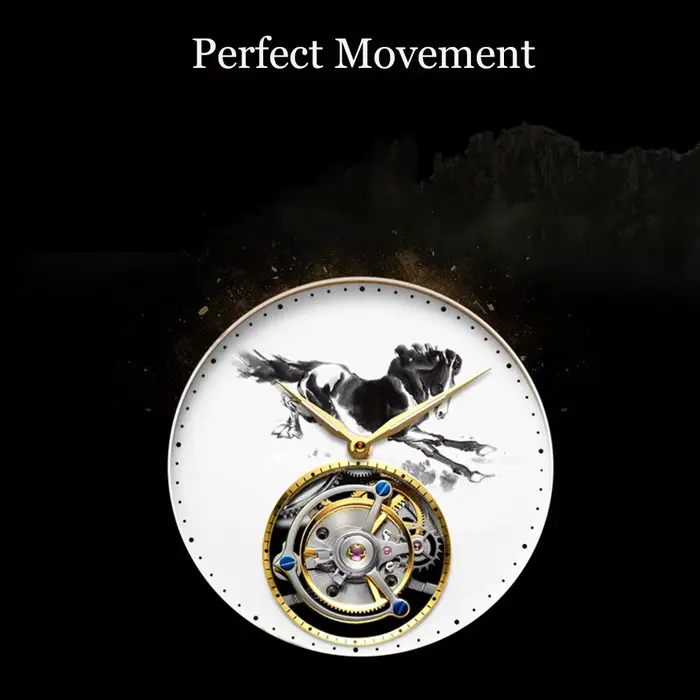 AESOP Tourbillon montre squelette pour hommes Double face pierres précieuses verre boîtier en acier fin étanche montres