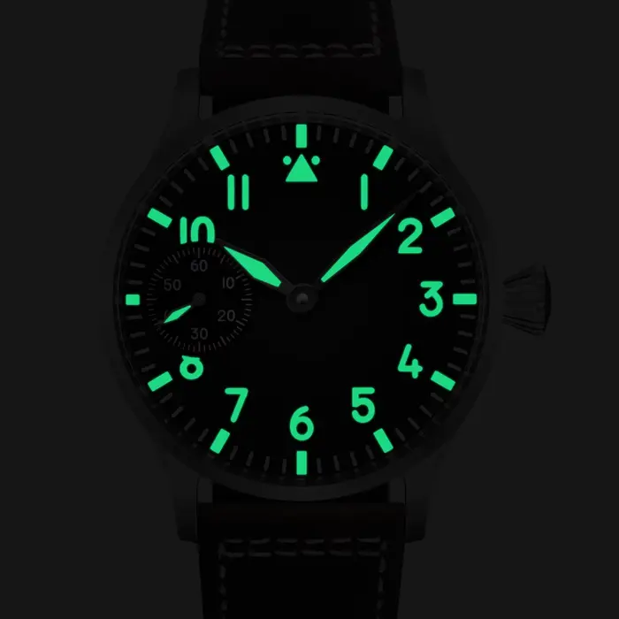 Montre pour homme Corgeut de luxe avec verre saphir, cadran de 42 mm, mouvement à remontage manuel S