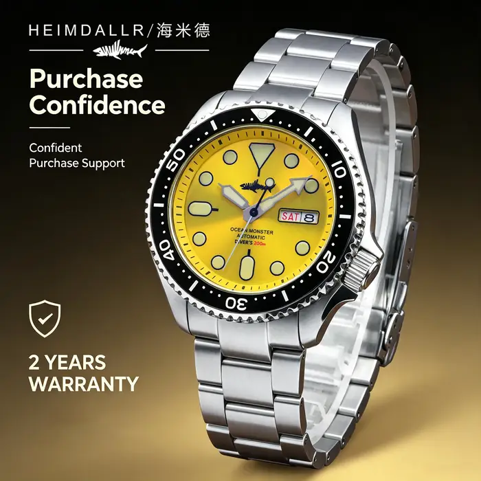 Heimdallr 2026 Montre de plongée automatique pour homme 42,5 mm NH36A 200M 20ATM Étanche Verre saphir Lunette en céramique C3 Super Lume Acier 316L