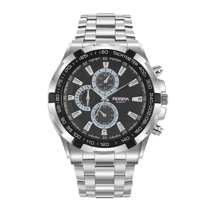 Rosra homme montre hommes montres de sport 3 cadran décoratif métal montres à Quartz pas cher prix l