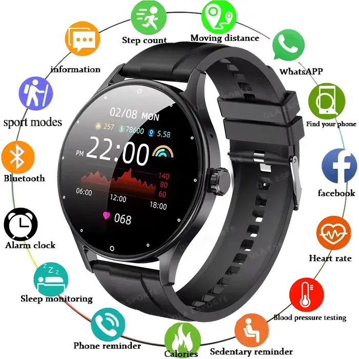 2026 montre intelligente femmes hommes dames cadeau Sport Fitness