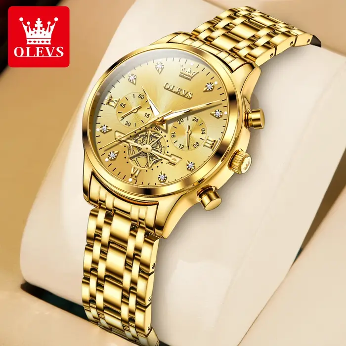 OLEVS nouvelle montre à Quartz pour dame volant d'inertie conception diamants élégant haute qualité en acier inoxydable