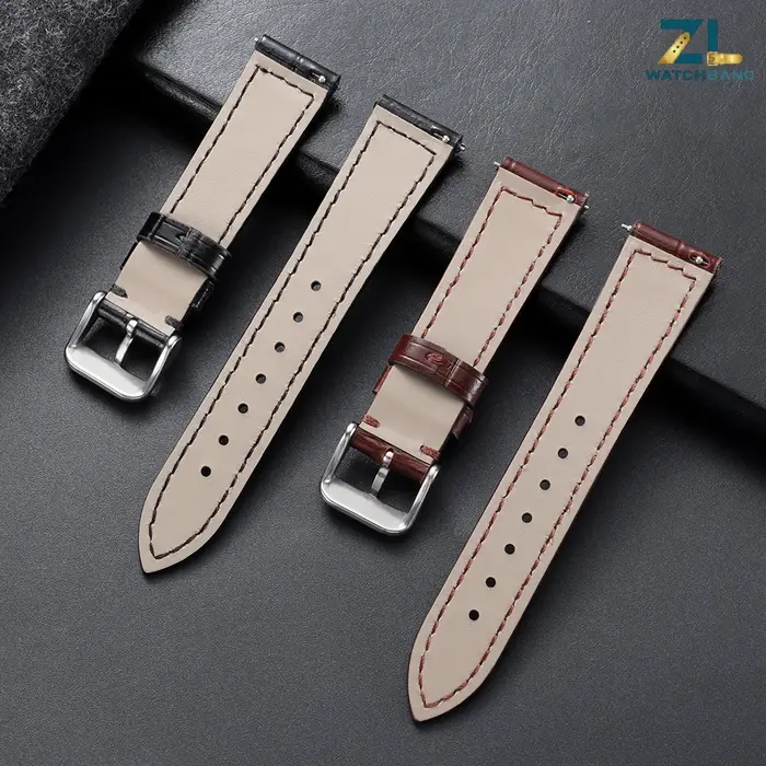 Bracelet de montre en cuir véritable de haute qualité