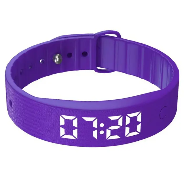 Bracelet vibrant d'alarme, suivi du sommeil, compteur de pas, minuteur de compte à rebours, bracelet