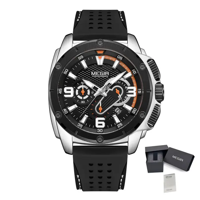Montres de sport à quartz chronographe MEGIR pour hommes
