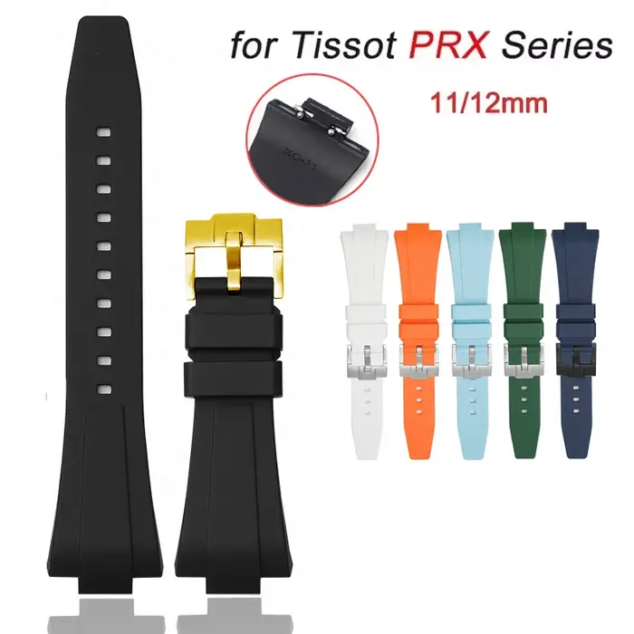 Bracelet en Silicone liquide pour Tissot PRX série 35mm 40mm à dégagement rapide hommes femmes