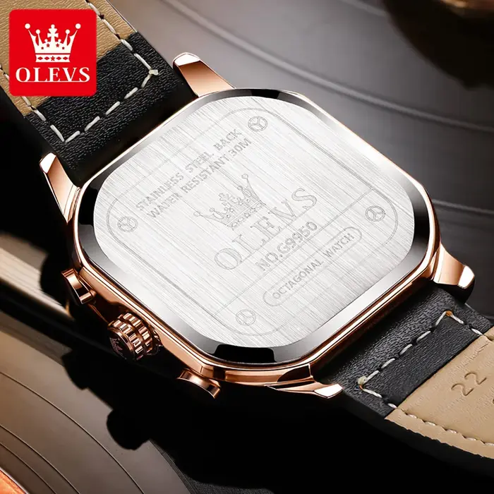 Montre-bracelet carrée étanche pour homme