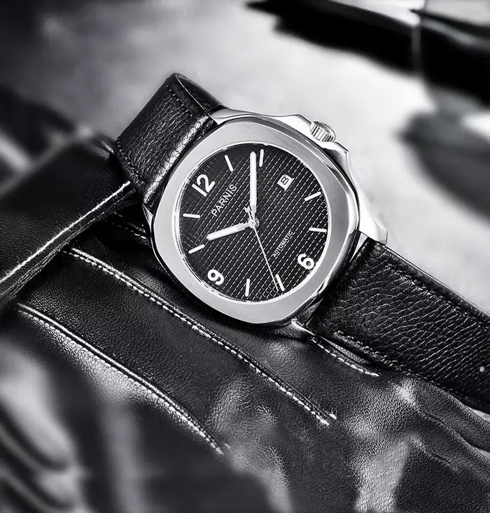 Parhéritage-Montre-bracelet en acier inoxydable pour homme