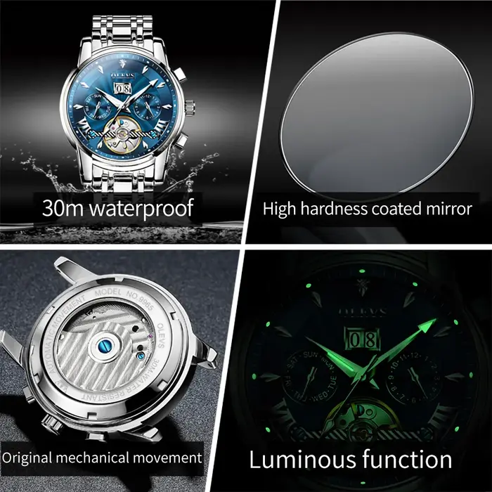 Montre squelette pour homme OLEVS 9965